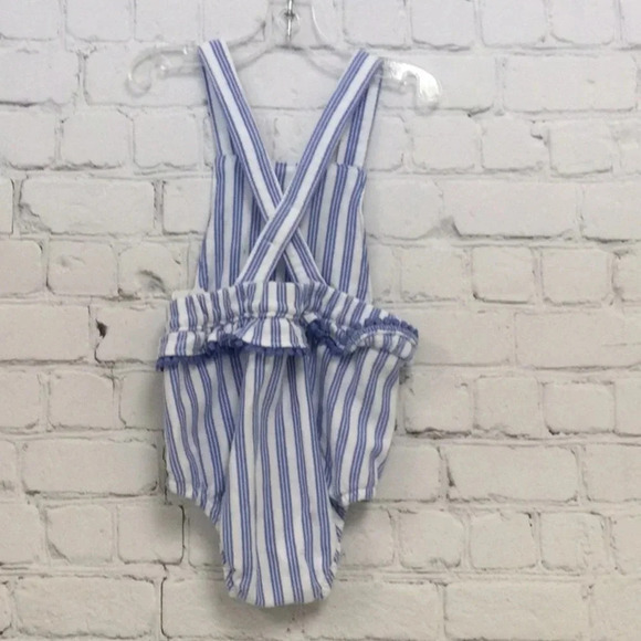 Carters Stripe Criss Cross Romper size 18M - Picture 4 of 6